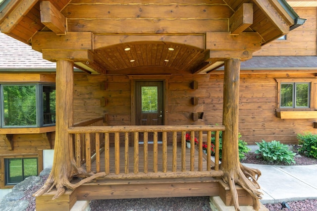 278 Vanity Dr, Shelby Twp, WI 54658 - view of exterior entry featuring a deck