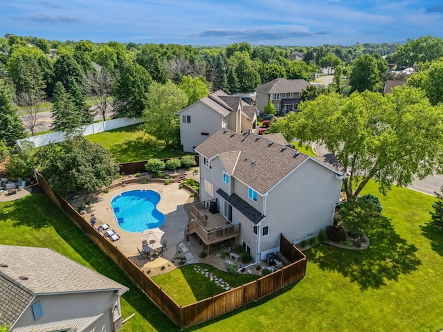 14057 Flintwood Ct, Apple Valley, MN 55124 - view from above of property with a pool