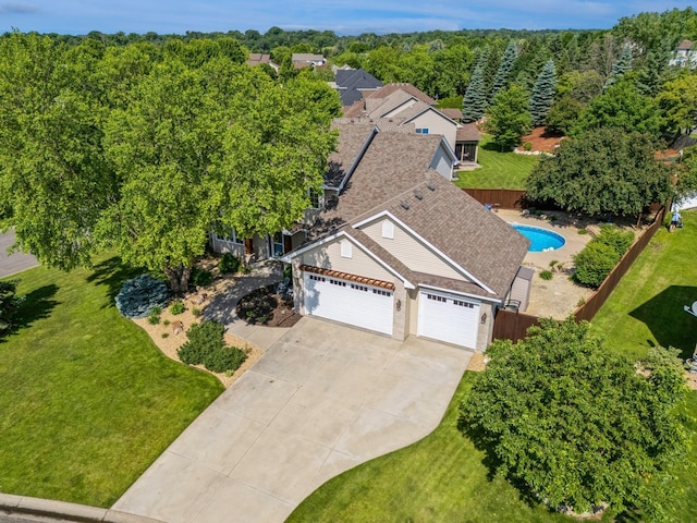14057 Flintwood Ct, Apple Valley, MN 55124 - bird's eye view of a pool area