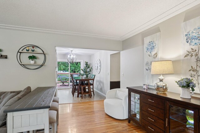 9320 Revere Ln N, Maple Grove, MN 55369 - living area with light wood finished floors, baseboards, and a textured ceiling