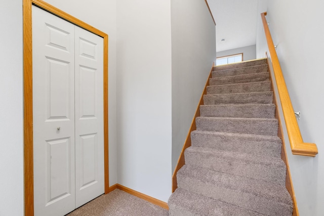 5423 Elm Grove Ave, New Hope, MN 55428 - stairway with carpet flooring and baseboards