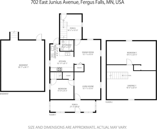702 Junius Ave, Fergus Falls, MN 56537 - property floor plan