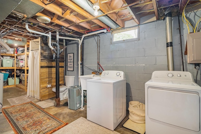 2211 108th Ave NW, Coon Rapids, MN 55433 - laundry area featuring separate washer and dryer and electric panel
