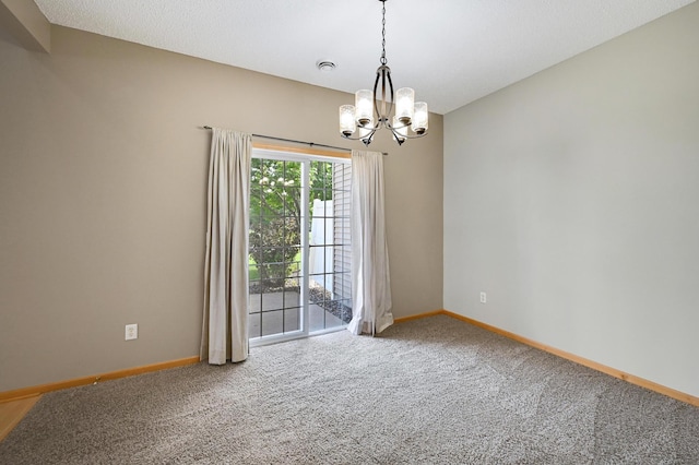 17790 66th Ave N, Maple Grove, MN 55311 - spare room featuring a chandelier and carpet flooring
