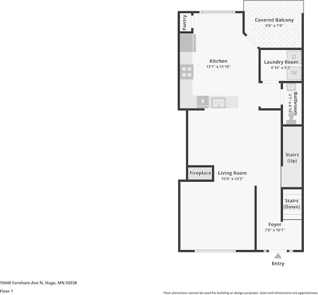 15040 Farnham Ave N, Hugo, MN 55038 - view of room layout