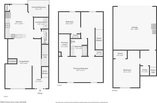 15040 Farnham Ave N, Hugo, MN 55038 - view of property floor plan