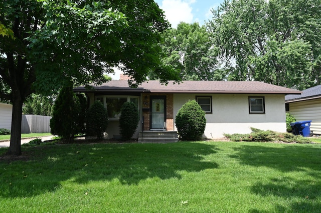 952 Fuller St S, Shakopee, MN 55379 - ranch-style home featuring a chimney and stucco siding