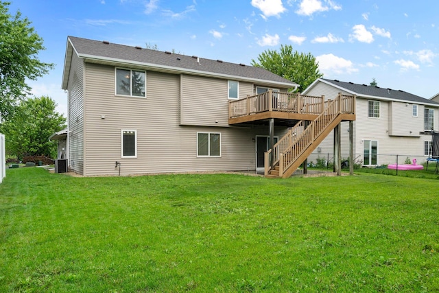 3168 Molina St, Shakopee, MN 55379 - back of house featuring a wooden deck and stairway