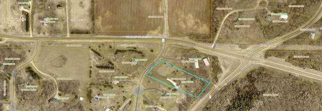 1195 64th St, Hudson, WI 54016 - aerial view of property's location with property boundaries highlighted