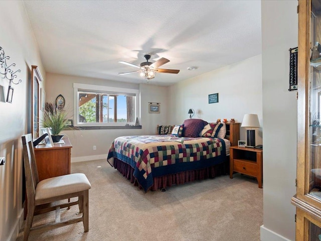12144 Sylvan Dr SW, Sylvan Twp, MN 56473 - bedroom with light carpet and a ceiling fan