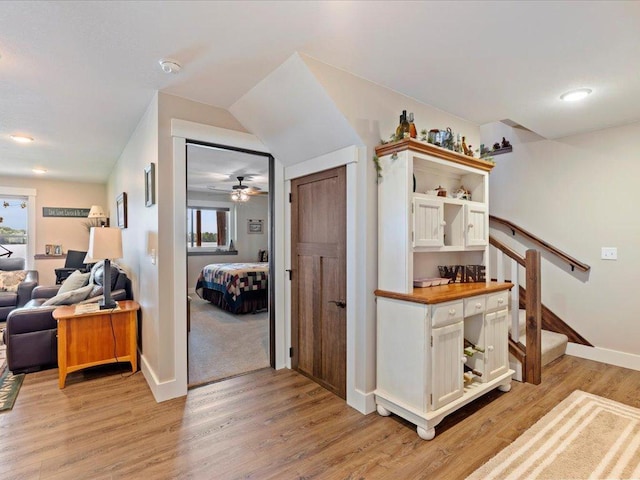 12144 Sylvan Dr SW, Sylvan Twp, MN 56473 - hall with light wood finished floors and recessed lighting