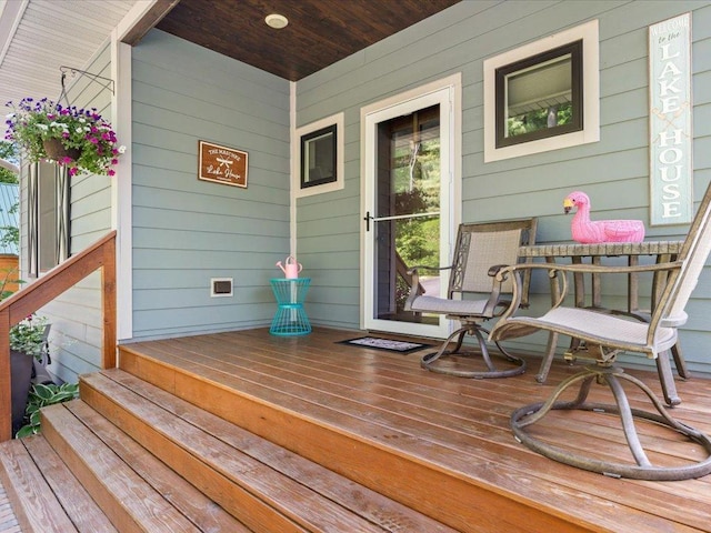 12144 Sylvan Dr SW, Sylvan Twp, MN 56473 - view of wooden porch
