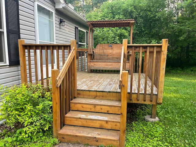 23324 State Highway 107, Grasston, MN 55030 - view of wooden deck