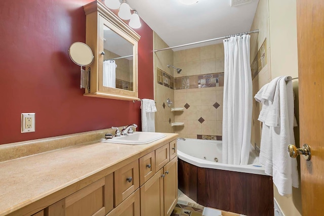 895 Front, Saint Paul, MN 55103 - bathroom with vanity and a combined bath / shower with jetted tub