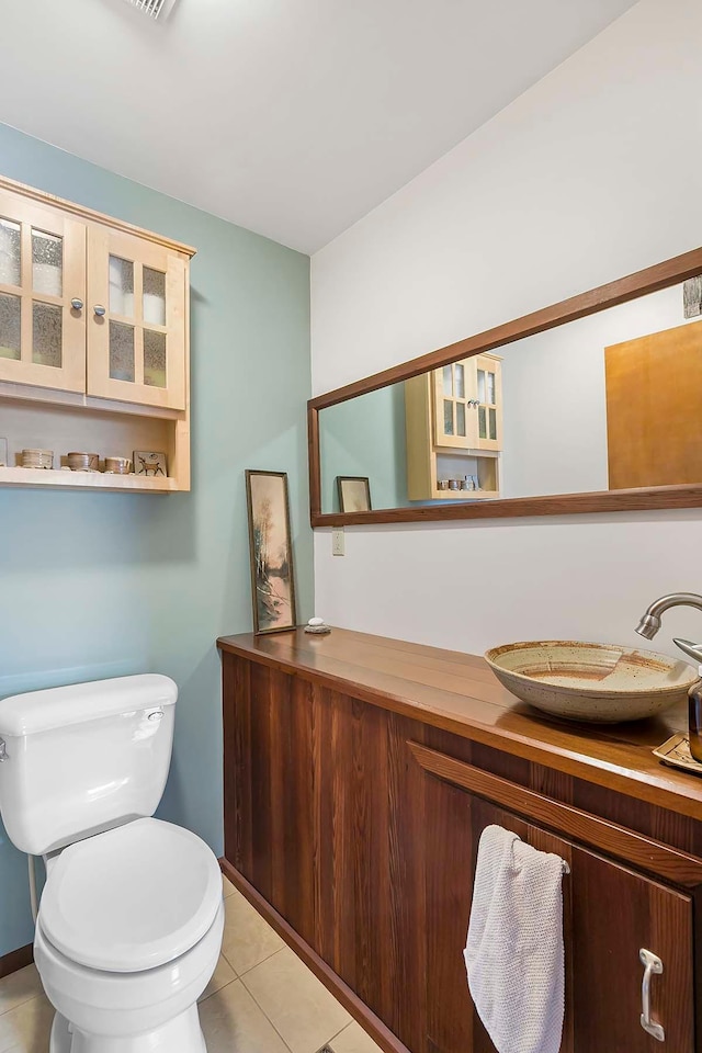 895 Front, Saint Paul, MN 55103 - half bathroom with vanity and tile patterned floors