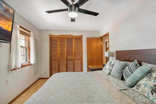 895 Front, Saint Paul, MN 55103 - bedroom with a closet and ceiling fan