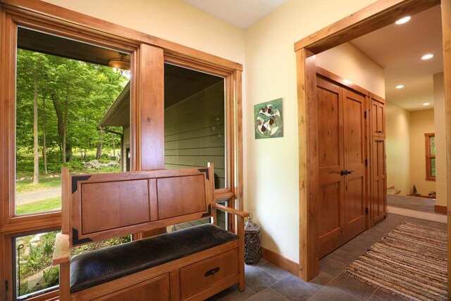 2438 Birch Point Rd, Greenwood Twp, MN 55790 - hall featuring baseboards and recessed lighting