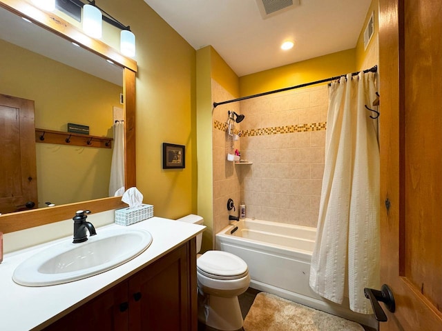 2438 Birch Point Rd, Greenwood Twp, MN 55790 - full bath with toilet, vanity, and shower / bathtub combination with curtain
