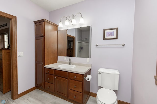 1365 Highpointe Dr N, Fargo, ND 58102 - full bath with vanity, wood finished floors, and a shower