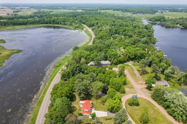 10275 Park Cir, Pine City, MN 55063 - aerial overview of property's location with a nearby body of water