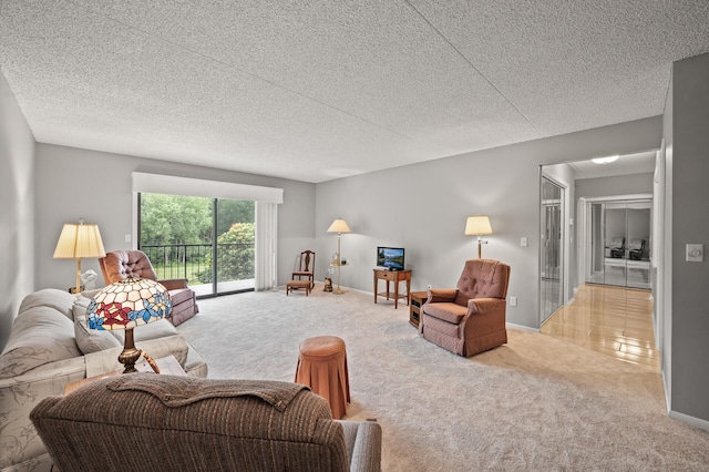 2455 Londin Ln E Unit 216, Maplewood, MN 55119 - living room featuring light carpet and a textured ceiling