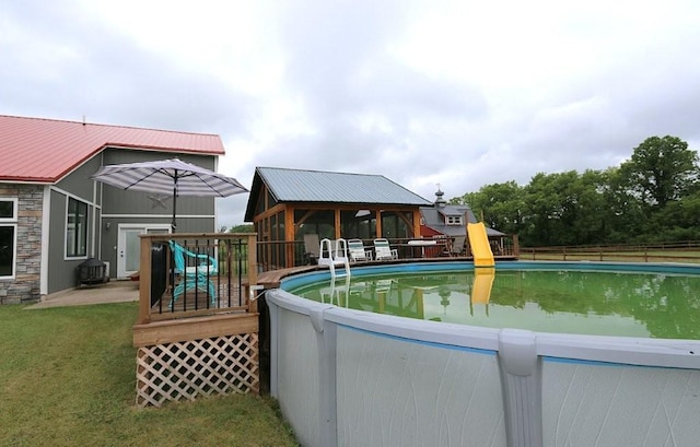 39192 460th Ave, Perham, MN 56573 - view of pool with a wooden deck