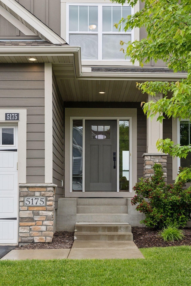 5175 White Star Ln, Woodbury, MN 55129 - entrance to property with stone siding