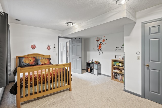 4142 Joppa Cir, Savage, MN 55378 - carpeted bedroom featuring a textured ceiling and baseboards
