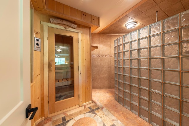 25397 Island View Dr, Cohasset, MN 55721 - wine room featuring inlaid floor details and a sauna / steam room