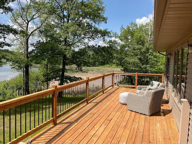25397 Island View Dr, Cohasset, MN 55721 - wooden deck with a water view