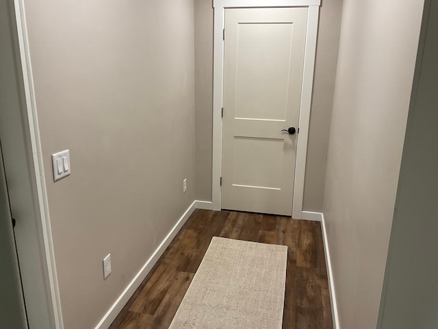 25397 Island View Dr, Cohasset, MN 55721 - corridor with baseboards and dark wood-type flooring