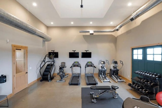 4848 161st St W, Lakeville, MN 55044 - workout area with recessed lighting and baseboards