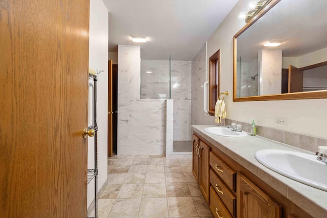 505 Superior Ave, Crosby, MN 56441 - bathroom with a marble finish shower and double vanity