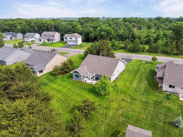 9308 Viking St, Brainerd, MN 56401 - aerial perspective of suburban area featuring a forest
