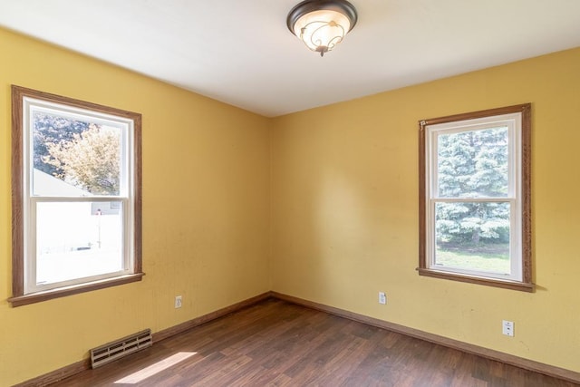 509 8th Ave SE, Waseca, MN 56093 - empty room featuring healthy amount of natural light, dark wood-type flooring, and baseboards