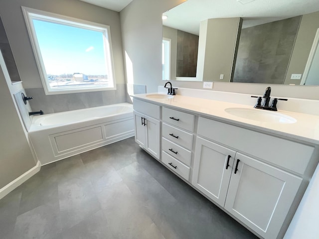4818 163rd St N, Hugo, MN 55038 - bathroom featuring double vanity and a garden tub