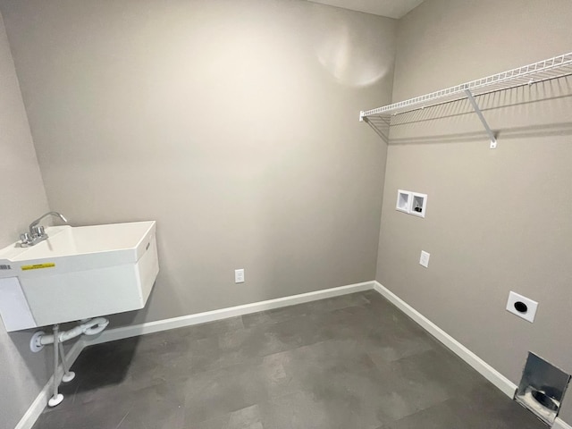 4818 163rd St N, Hugo, MN 55038 - washroom featuring electric dryer hookup, baseboards, and washer hookup