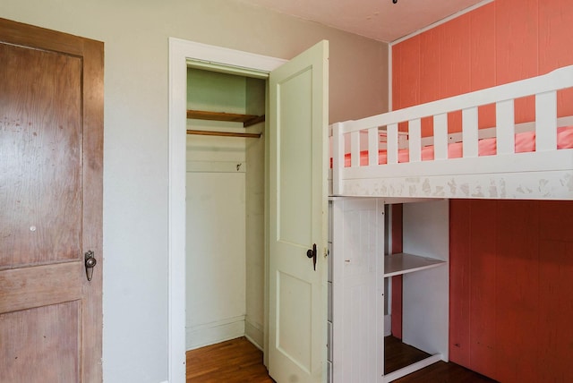 517 Birch Ave, Moose Lake, MN 55767 - unfurnished bedroom featuring wood finished floors