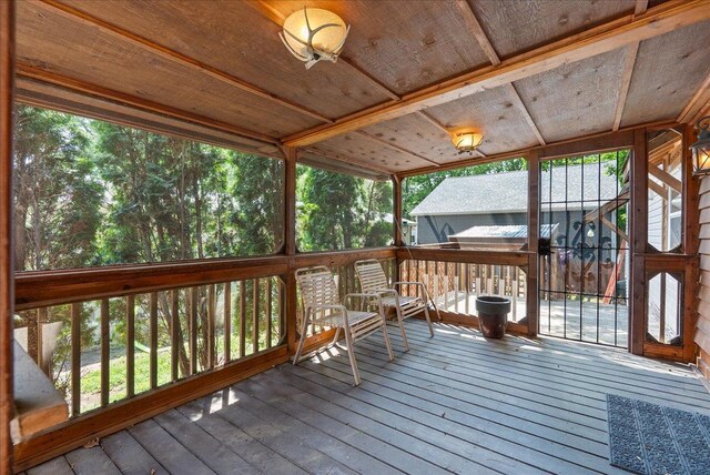 134315 Lone Pine Ln, Garfield Twp, WI 54001 - view of wooden terrace