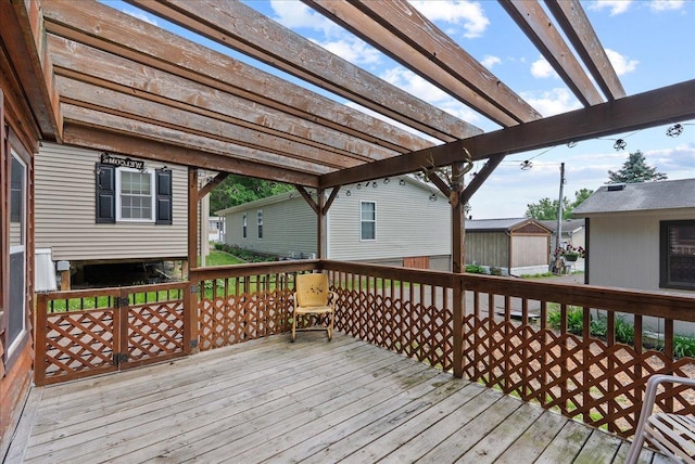 134315 Lone Pine Ln, Garfield Twp, WI 54001 - wooden terrace featuring a pergola