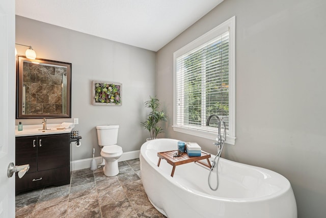 7482 250th St, New Market Twp, MN 55020 - bathroom featuring a freestanding tub and vanity