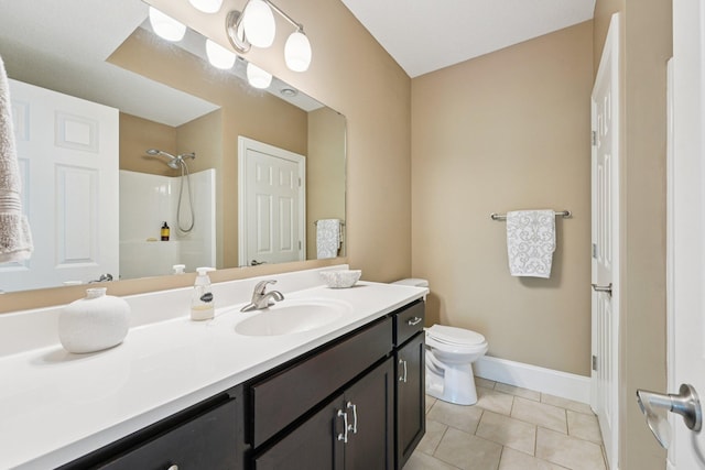 7482 250th St, New Market Twp, MN 55020 - full bath with vanity, a shower, and tile patterned flooring