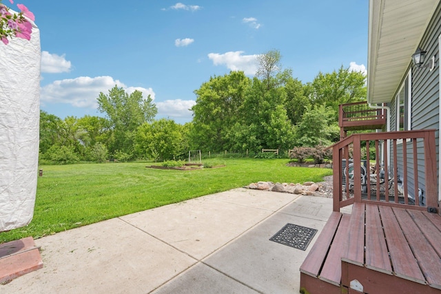 7482 250th St, New Market Twp, MN 55020 - view of patio / terrace with a wooden deck and view of scattered trees
