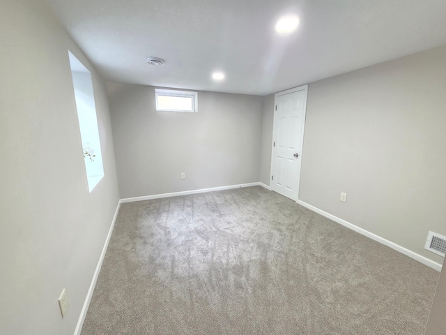 4106 Woodbine Ln N, Brooklyn Center, MN 55429 - below grade area featuring carpet flooring and baseboards