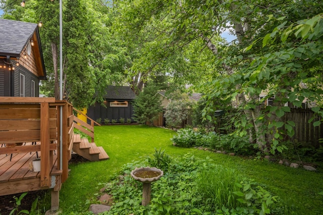 2916 26th St, Minneapolis, MN 55406 - fenced backyard featuring a deck