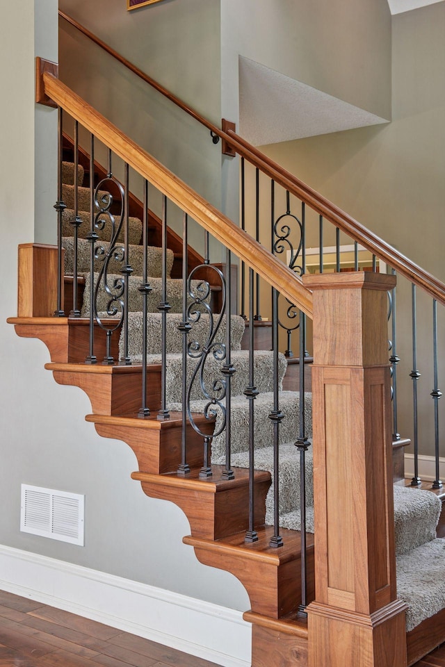 1755 Chateau Way, Minnetrista, MN 55359 - stairway with baseboards and wood finished floors