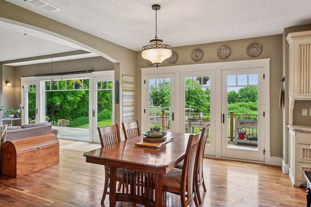 1755 Chateau Way, Minnetrista, MN 55359 - dining area with plenty of natural light, light wood finished floors, and arched walkways
