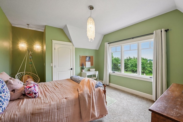 1755 Chateau Way, Minnetrista, MN 55359 - bedroom featuring vaulted ceiling and carpet floors