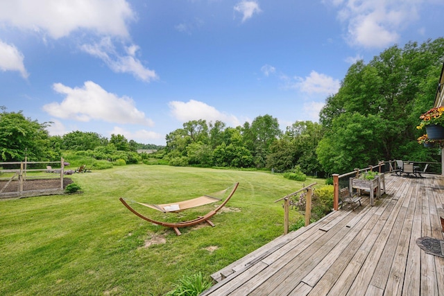 1755 Chateau Way, Minnetrista, MN 55359 - deck with a yard and outdoor dining area