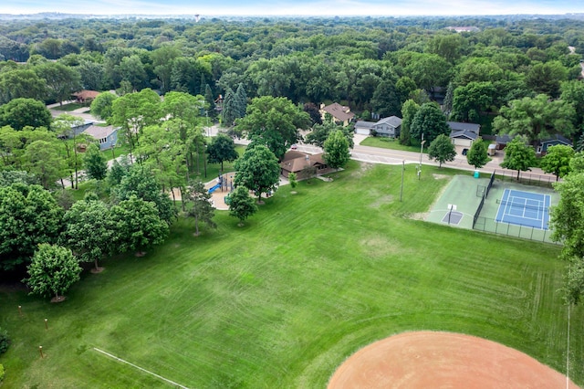8409 Knollwood Dr, Mounds View, MN 55112 - aerial view of a heavily wooded area